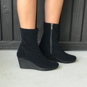 sock wedge boots